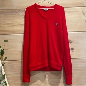 Izod Lacoste. Vintage Red Sweater M